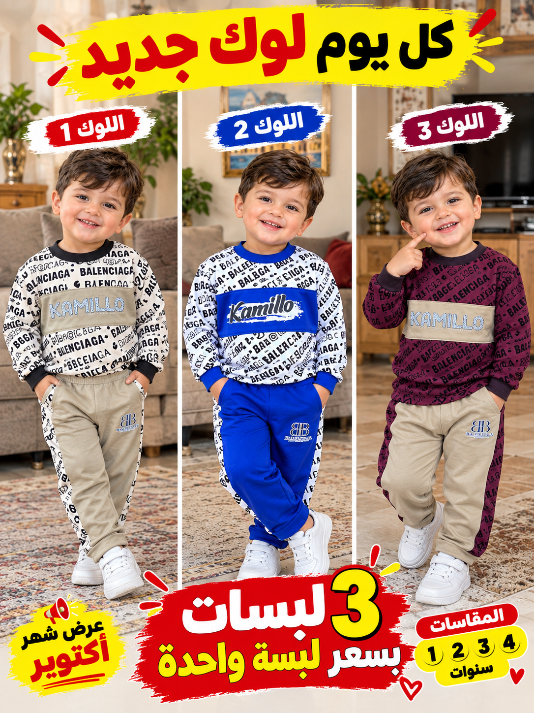 مجموعة 3 بدلات بسعر بدلة واحدة كاميلو